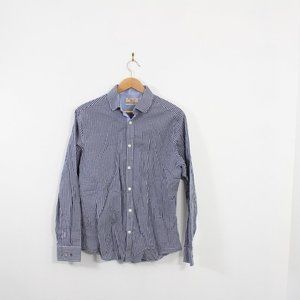 *Penguin Blue and White Plaid Slim Fit Button Down